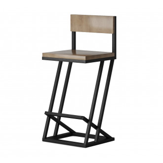 Полубарный стул Лофт (H=61cm) Wood&Metal 08-01
